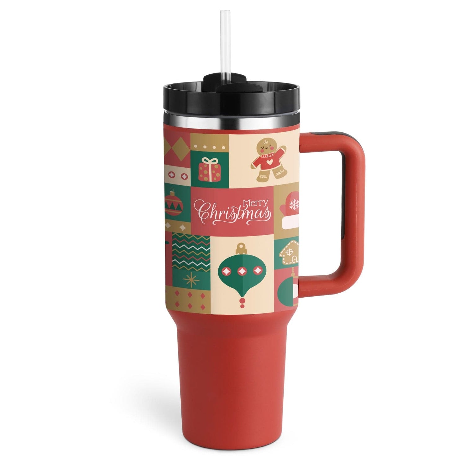 Profectus Store 0 Christmas Red / 1200ML / 1PC Eversip 40 OZ Insulated Tumbler With Handle