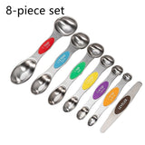 Profectus Store 0 Colorful 8piece set Double Head Magnetic Measuring Spoon 8-piece Set