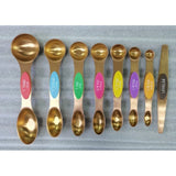 Profectus Store 0 Rose Gold 8piece set Double Head Magnetic Measuring Spoon 8-piece Set
