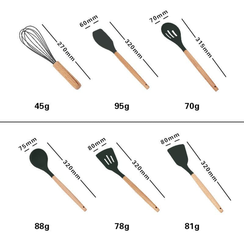 Profectus Store 0 SilliconeWood Kitchen Tool Set