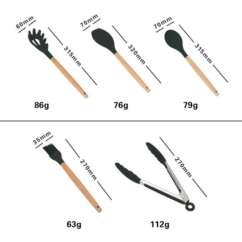 Profectus Store 0 SilliconeWood Kitchen Tool Set