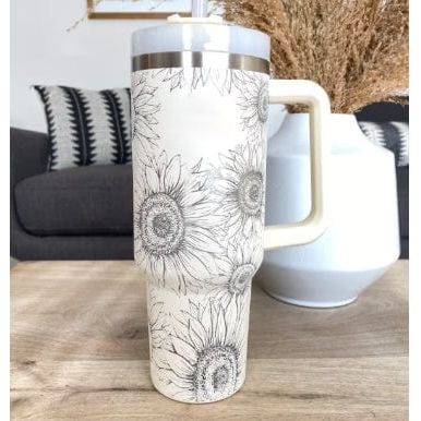 Profectus Store 0 Sunflower / 1200ML / 1PC Eversip 40 OZ Insulated Tumbler With Handle